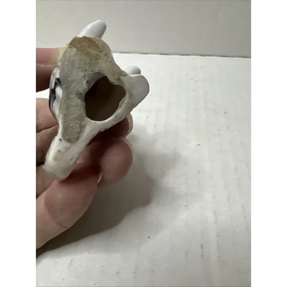 Vintage Black And White Cat Kitten Figurine Trinket Miniature